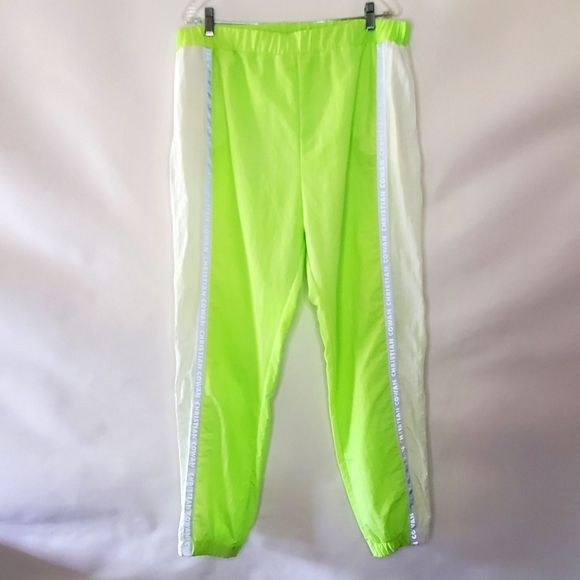 ASOS Design x Christian Cowan Tracksuit Size 12 Nylon Jacket and Joggers Neon - Picture 8 of 16